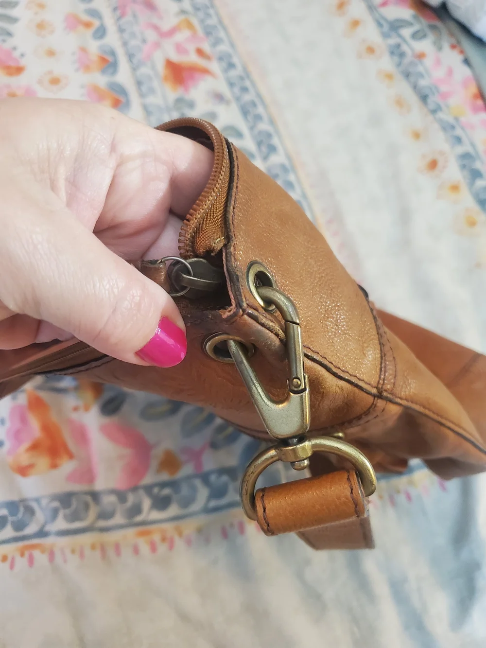 Brown Leather Crossbody Shoulder Bag